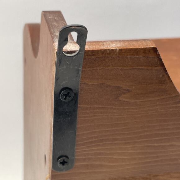 Vintage Farmhouse Wall Display Shelf Curio w/Drawer Shaker Style Small 19” Wood - Picture 7 of 11